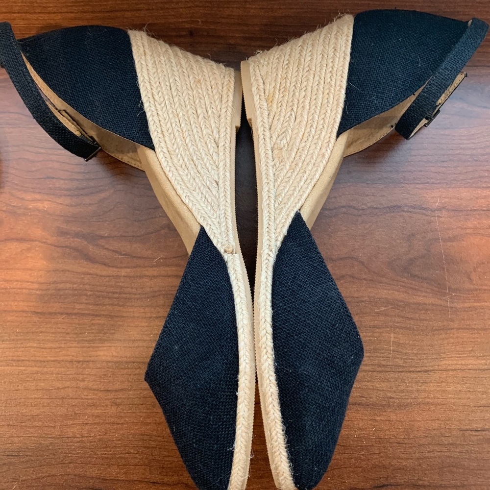 Brand New Black Nine West Espadrille Wedges